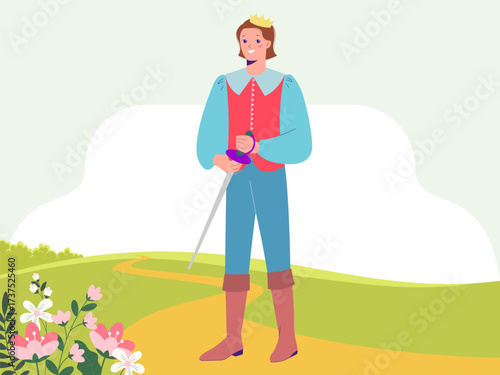 Prince Concept IllustrationVector Style