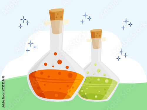 Potion Concept IllustrationVector Style