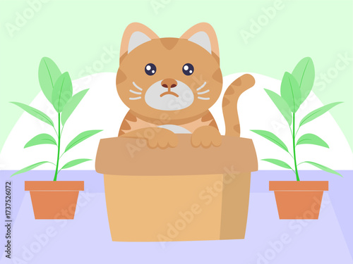 Pet Box Concept IllustrationVector Style