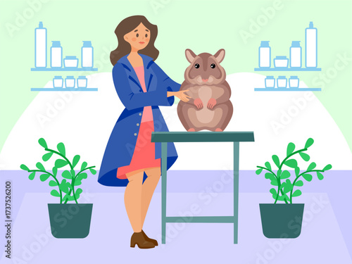 Hamster Concept IllustrationVector Style