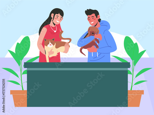 Adoption Concept IllustrationVector Style