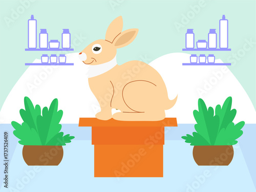 Rabbit Vet Concept IllustrationVector Style