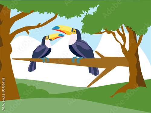 Toucan Concept IllustrationVector Style
