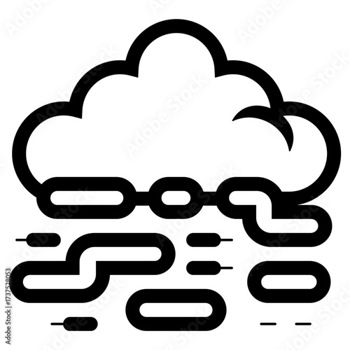 cloud with fog icon