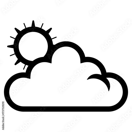 cloud with sun icon