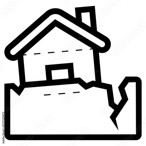 earthquake disaster icon
