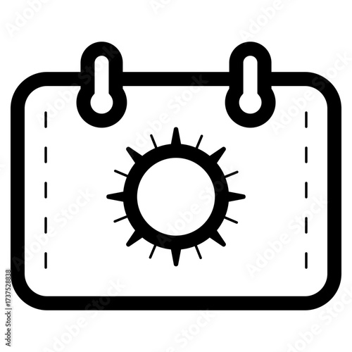 summer season calendar icon