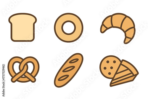 Freshly baked bread and pastries displayed in a bakery showcasing a variety of delicious baked goods