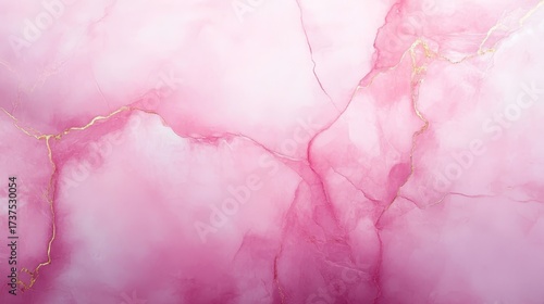 Delicate Pink Marble Veins and Transparent Abstract Watercolor Texture for Elegant Backdrop Design