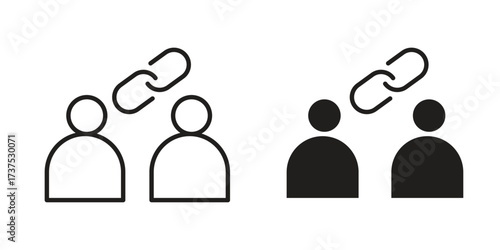 Affiliate link icon art in black and white