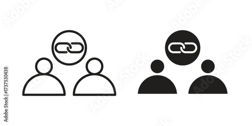 Affiliate link icon art in black and white