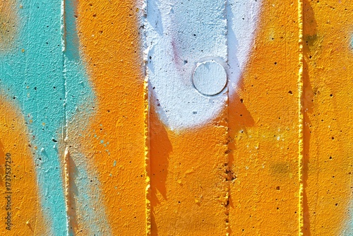 Vivid Paint on Concrete Wall