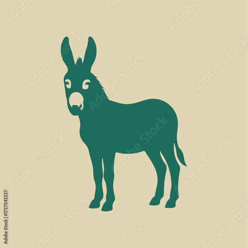 vector " donkey " illustration vector Design with background
