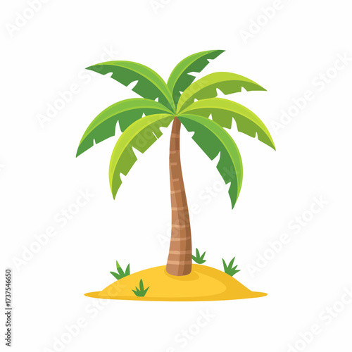 tropical island with palms