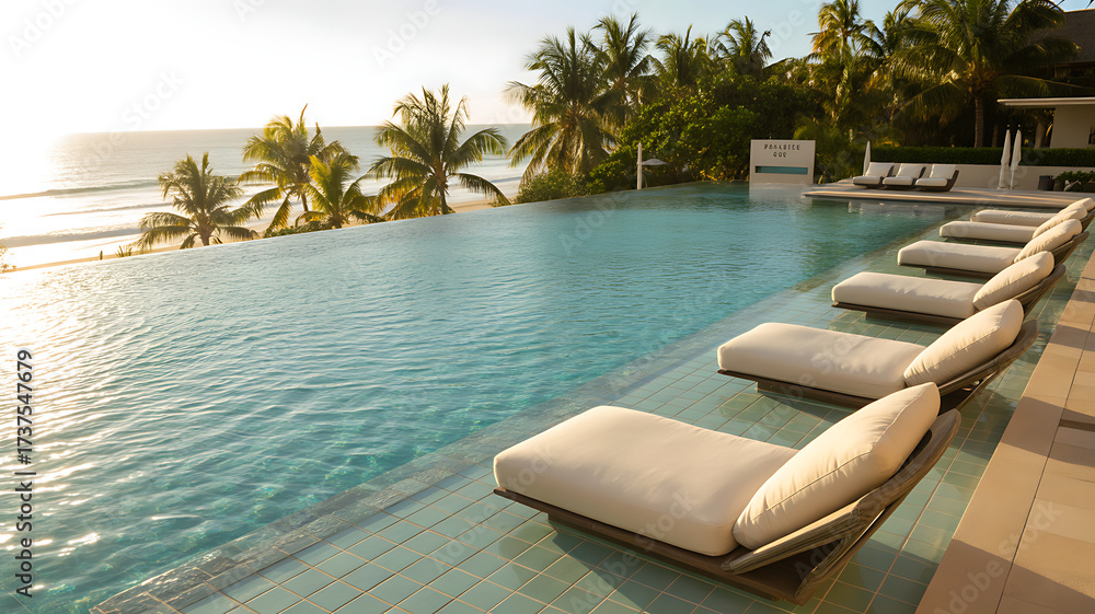 Obraz premium swimming pool in hotel