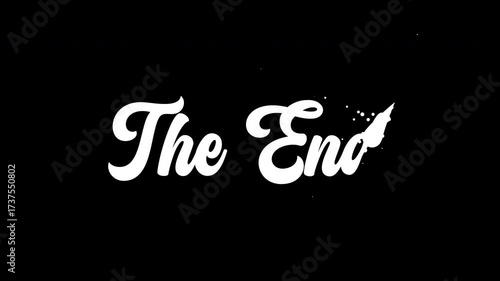 Modern 'The End' animation. Perfect for distinctive end scenes, corporate presentations, and marketing campaigns. Features alpha channel.