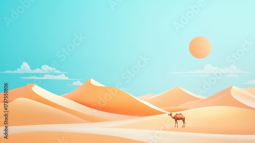 Minimalist Sand Dunes in Soft Morning Light
