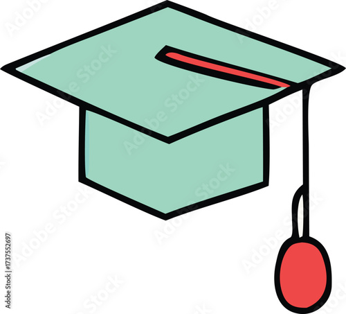 Academic graduation cap tassel iconic symbol of education achievement and scholarly success graduation ceremony attire