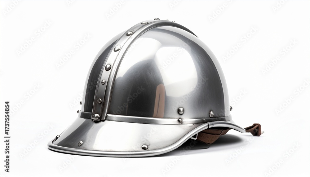 Fototapeta premium medieval helmet isolated on white