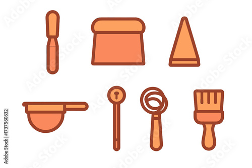 Essential baking and cooking tools, kitchen utensils and pastry equipment