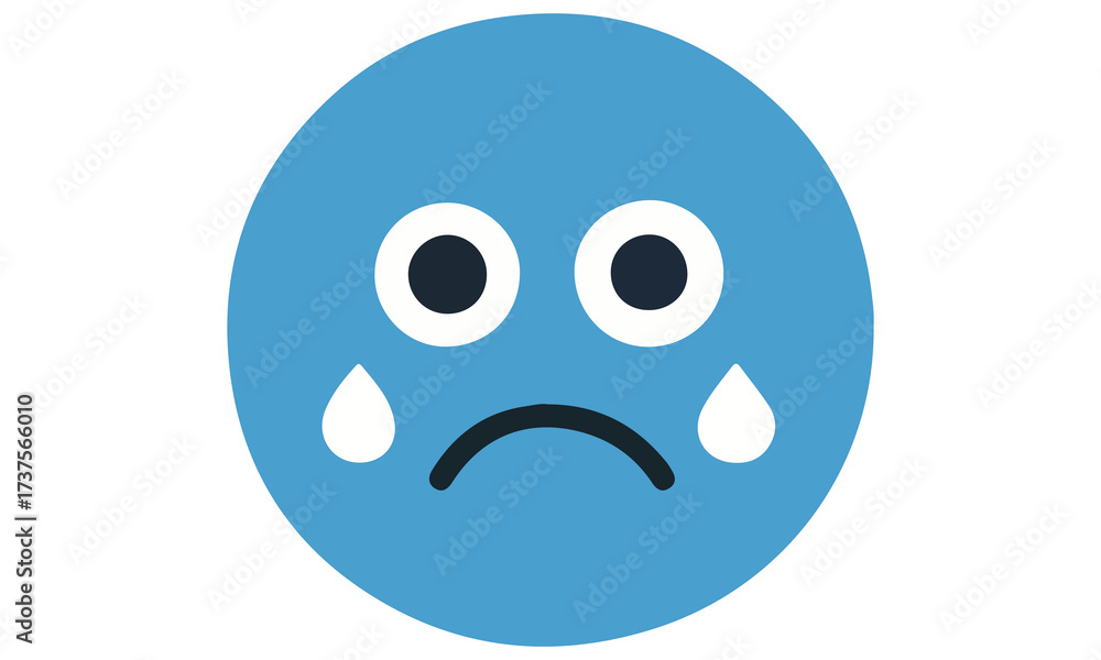 Fototapeta premium Emoji Faces Icons – Happy, Sad, Love, Angry, Reaction Emoticons Set .