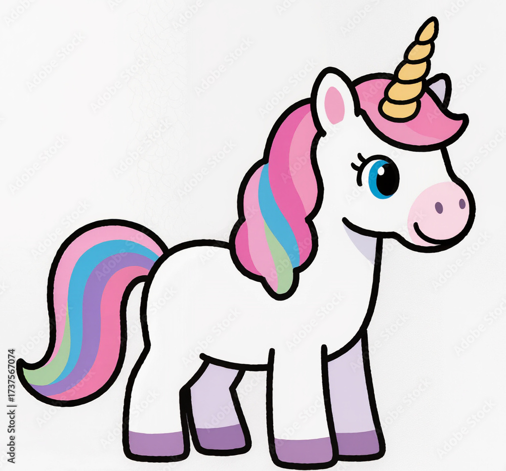 Naklejka premium Unicorn cartoon 
