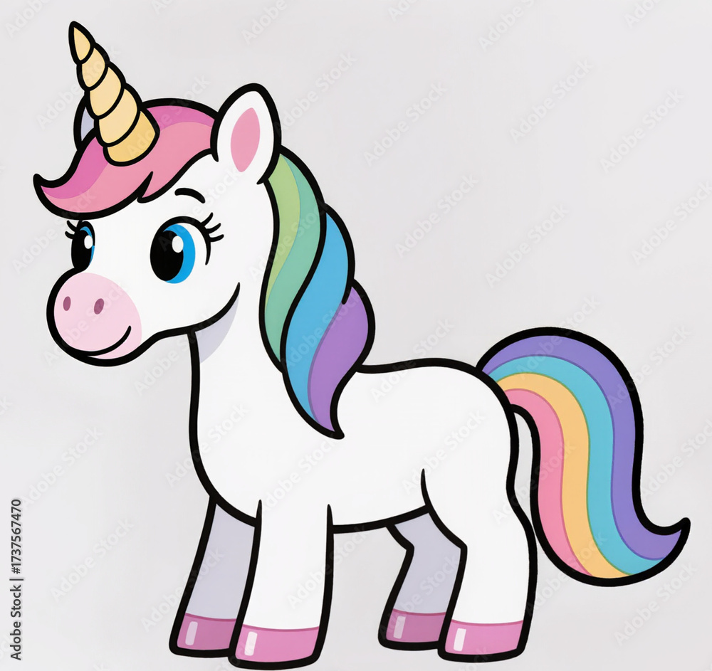 Fototapeta premium Unicorn cartoon 