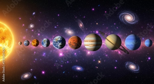 An abstract blue planet and its stars illuminate the dark expanse of the universe