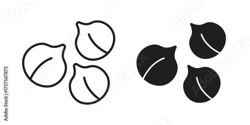 Chickpeas hummus icon art in black and white