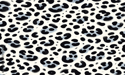 Elegant white leopard fur pattern texture vector with seamless camouflage background suitable for fashion clothing, artistic wallpapers, and textile prints.