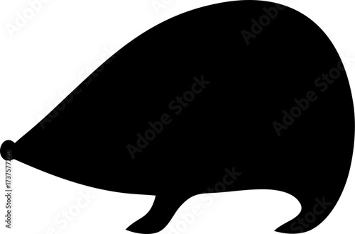 Hedgehog Silhouette Vector | Animal, Wildlife, Spiky, Pet, Forest Creature Design