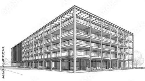 Structure of steel for building construction