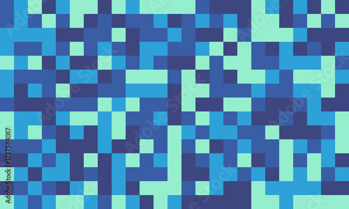 Abstract pixel art background.  Cool blue and teal shades create a dynamic, modern texture ideal for website banners, tech designs, or vibrant digital art projects.