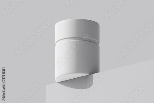 Blank Kraft paper tube can mockup  3d rendering 
