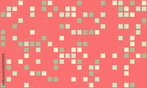 Abstract pastel square pixel art pattern.  Perfect for modern website backgrounds, digital design projects, or playful branding. This geometric design offers a vibrant, yet calming aesthetic.