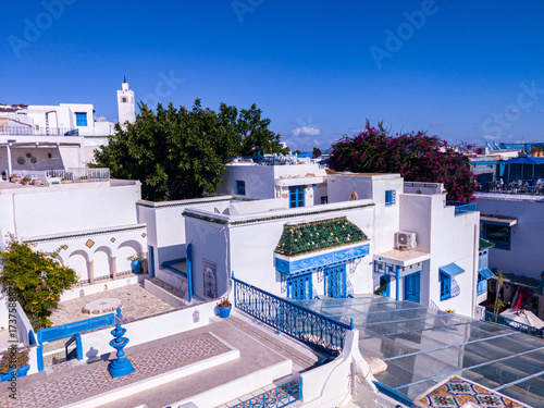 Panorama of  Sidi bou Said from the roof of Dar el-Annabi museum