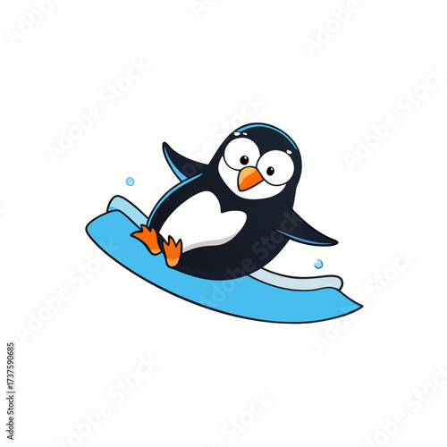 penguin on snow