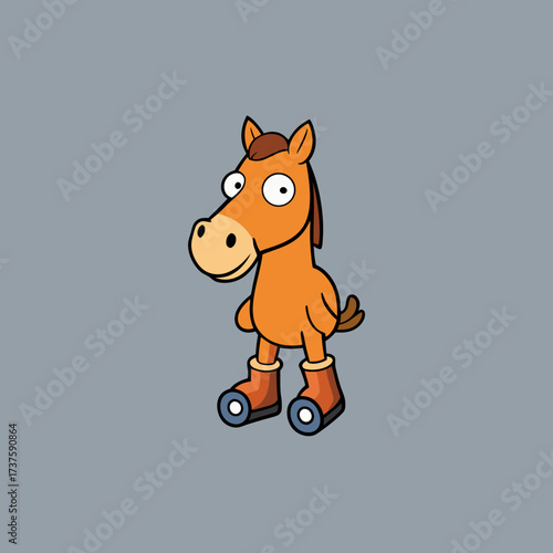 funny horse cartoon