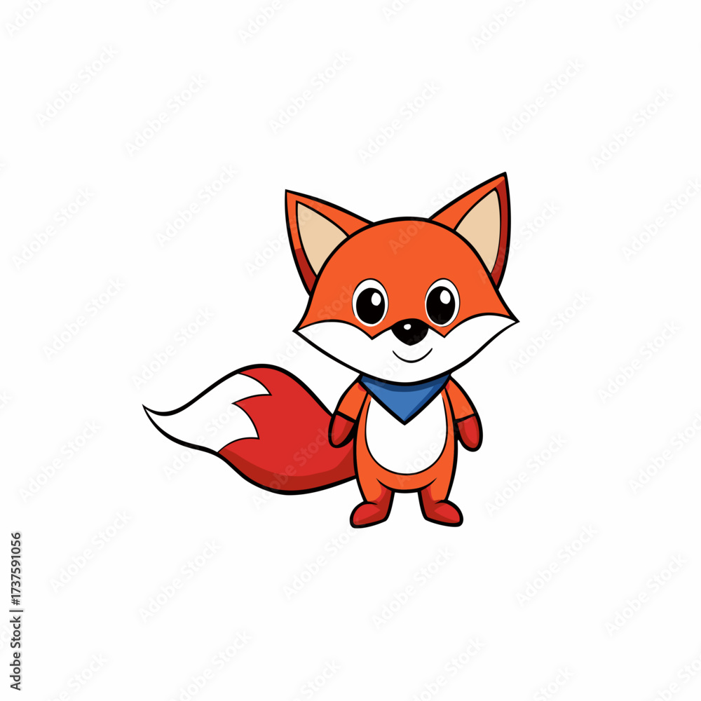 Obraz premium baby-fox-wearing