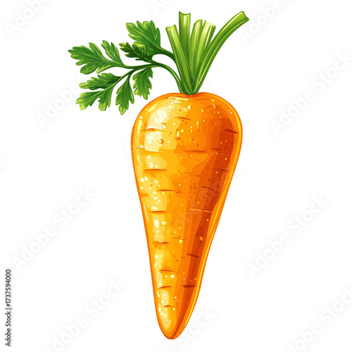 Single carrot image realistic orange fresh produce