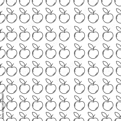 Fruit Outline Seamless Pettern