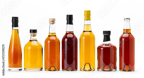 Wallpaper Mural Collection of assorted liquor bottles isolated on white background Torontodigital.ca