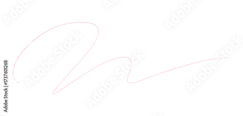 Pink Pencil Underline - Hand drawn horizontal chalk, marker or pencil lines. Design element for emphasis, text lines and decoration. Set on transparent background.