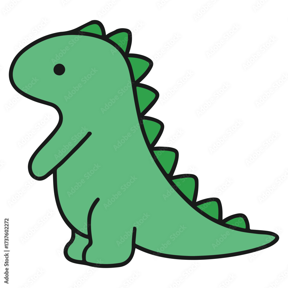 Obraz premium green dinosaur dino cartoon vector design
