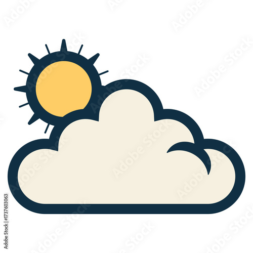 cloud with sun icon