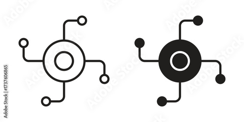 Decentralized icon art in black and white