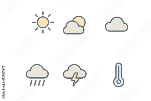 Collection of weather icons