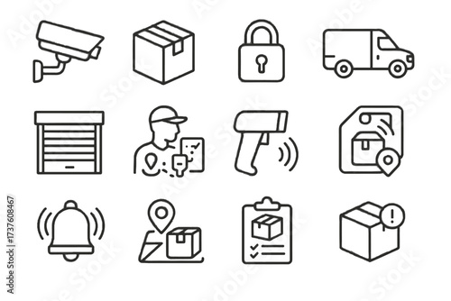 Tag route monitoring vector icon icons sheet device system courier checklist inspection