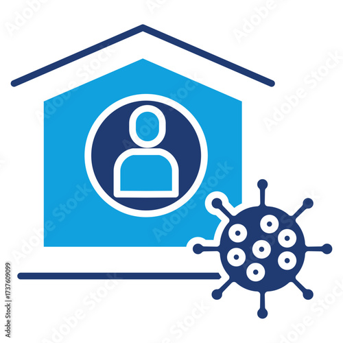 Pandemic Flat Blue Icon