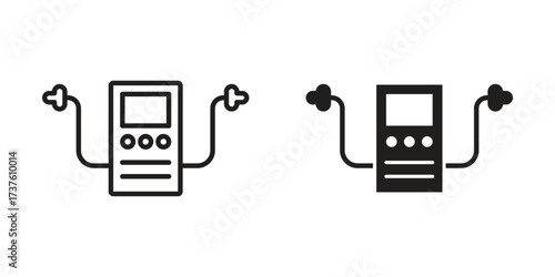 Dialysis icon art in black and white